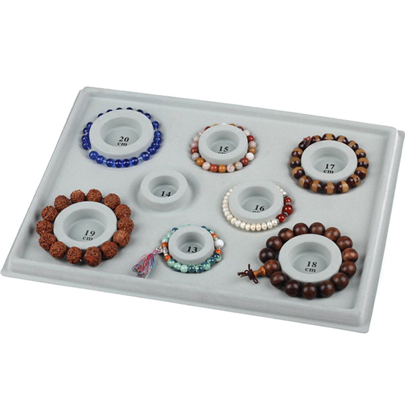 Jewelry Making Table - Tablero de cuentas flocado gris, organizador