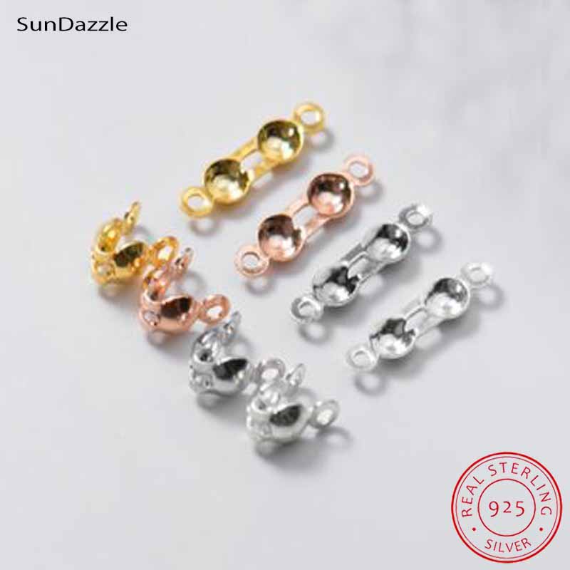 Jewelry Making Bead - 4 piezas de Plata de Ley
