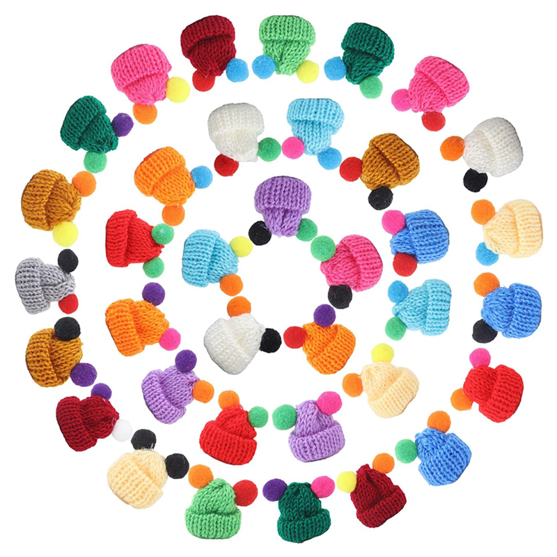 Jewelry Making Table - Mini sombreros tejidos, gorro de Navidad