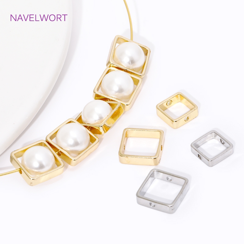 Jewelry Making Items - Marcos de cuentas chapados en oro