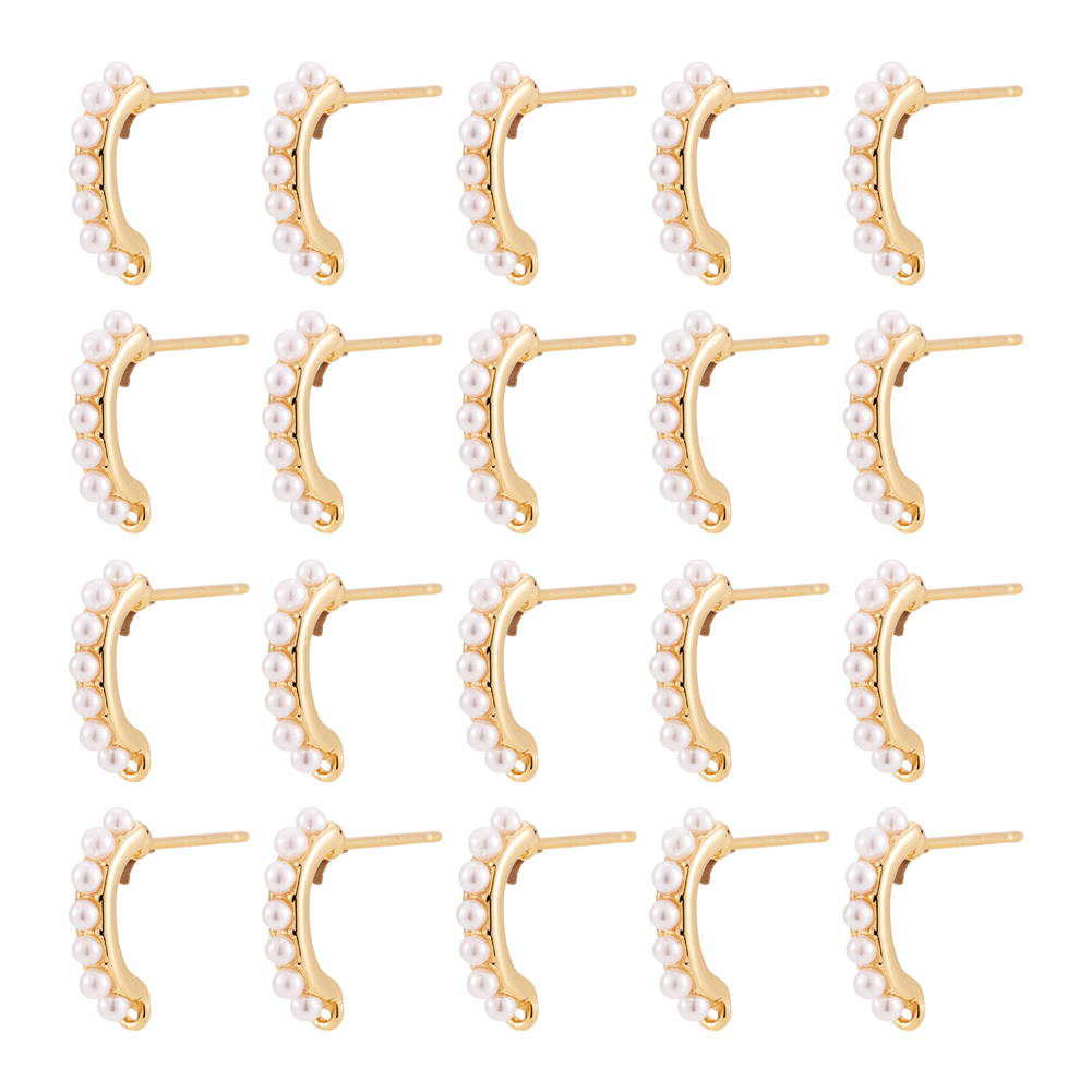 Jewelry Making Bead - 30 Piezas de Aretes de Latón