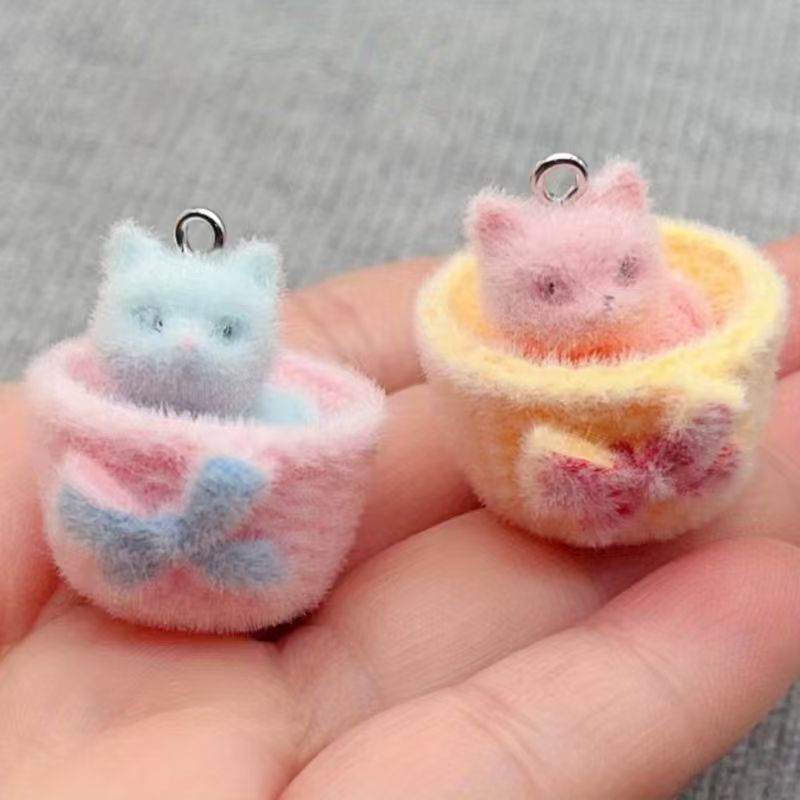 4 colgantes de gato de resina  - Jewelry Making Pendants reseña y precio