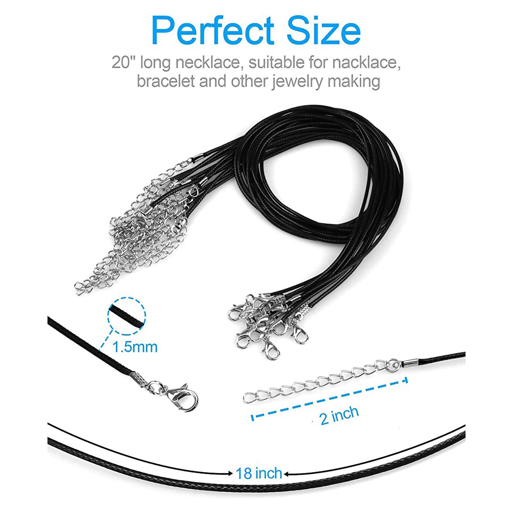ABQR Collar de cordón de 24 pi - Jewelry Making Pendants reseña y precio