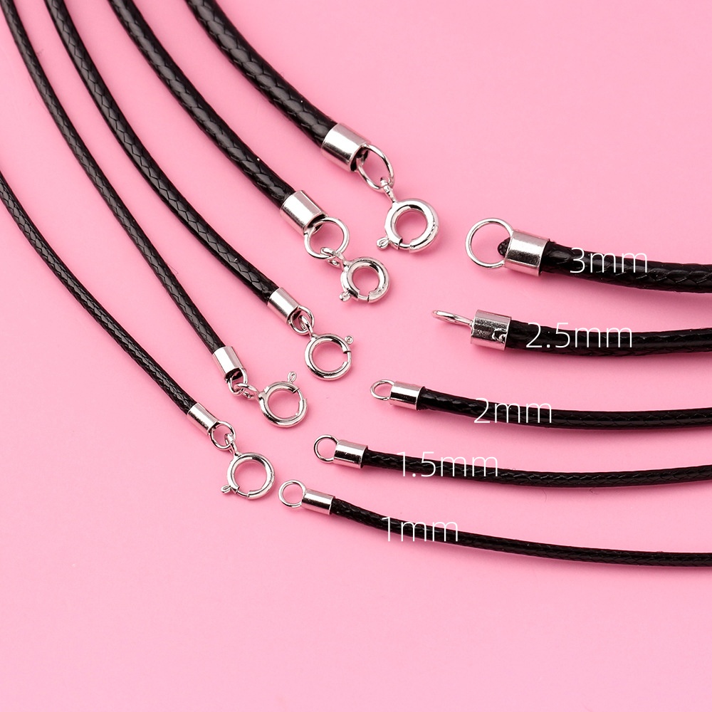 Cordón de Cuero Trenzado Negro - Jewelry Making In La reseña y precio
